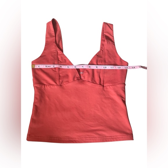 Reoria Burnt Orange Sleeveless V-neck Tank Top Size Small EUC - Picture 2 of 5